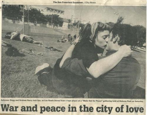 Our Punk Rock Wedding: "Our kisses made the papers.